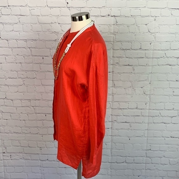 Eileen Fisher 100% Organic Linen button Down Top Size Small - Picture 3 of 9